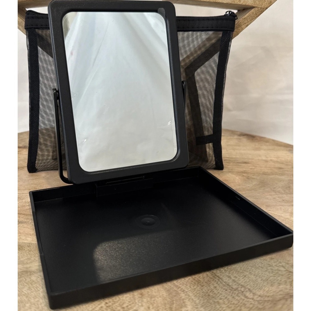 Mary Kay Adjustable‎ Face Case Mirror and Zippered Mesh Travel Storage Bag NEW!